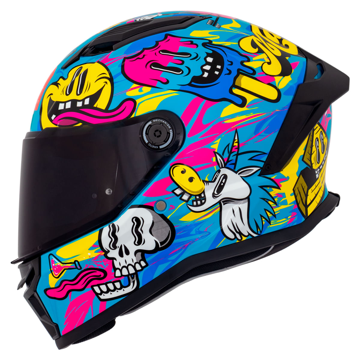 Capacete MT Stinger 2 Madness C7 Azul 56
